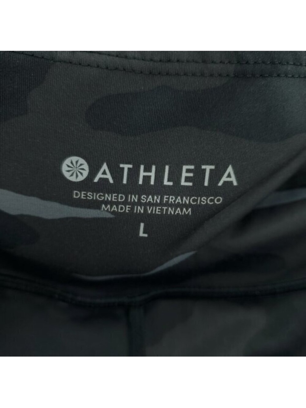 Athleta Camo Contender 7/8 Tight Legging L Powerlift Black/Gray Camo - Picture 10 of 14